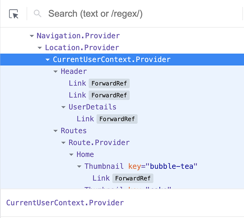 Context display name in the DevTools