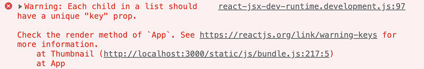 Key warning in the browser