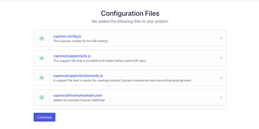 Cypress configuration files
