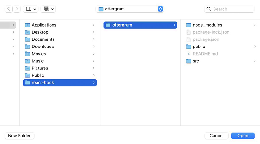 Opening Ottergram in Visual Studio Code