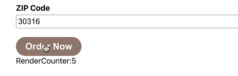 Testing component re-renders with useState