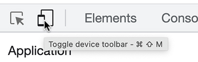 Toggling the device toolbar