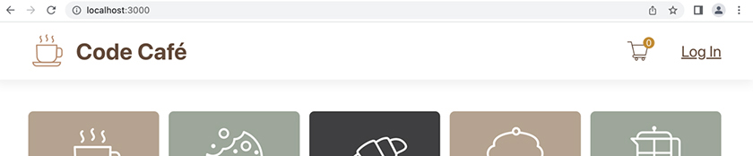Login link in header