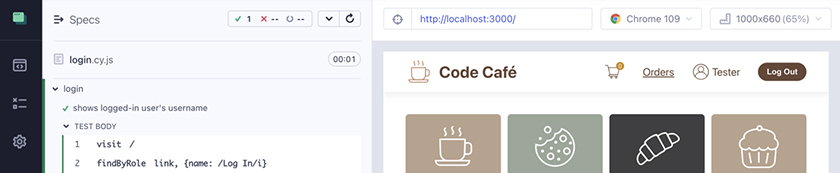 Cypress successful run