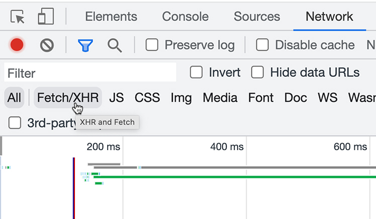 Filtering network requests