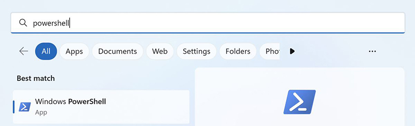 Finding the PowerShell on Windows