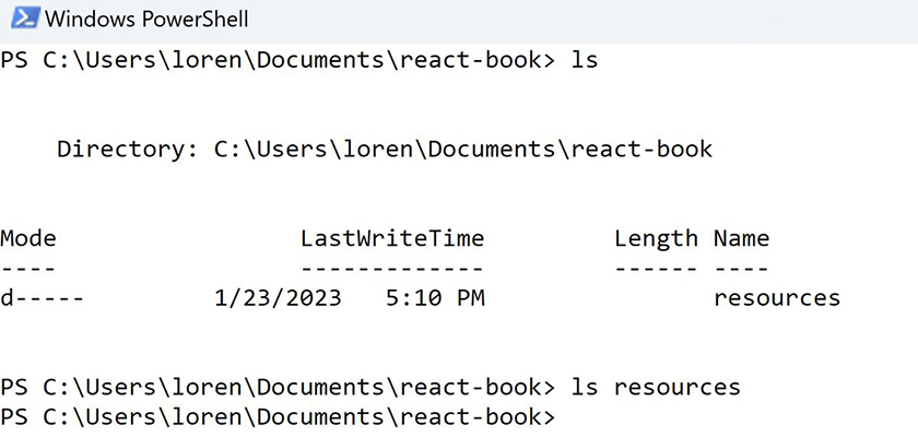 Using ls to list files in a directory on Windows