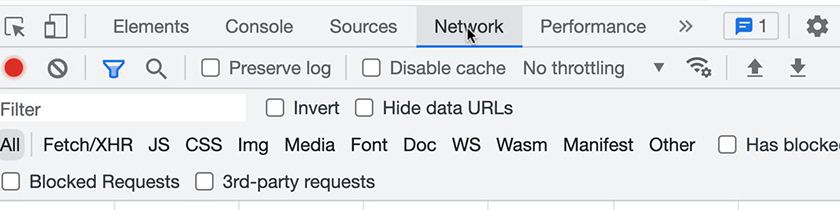 DevTools Network tab