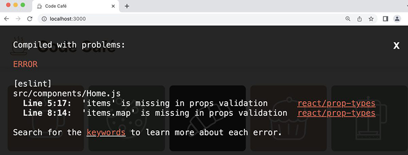ESLint compilation errors