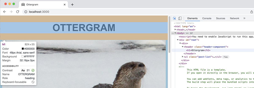 Inspecting the header