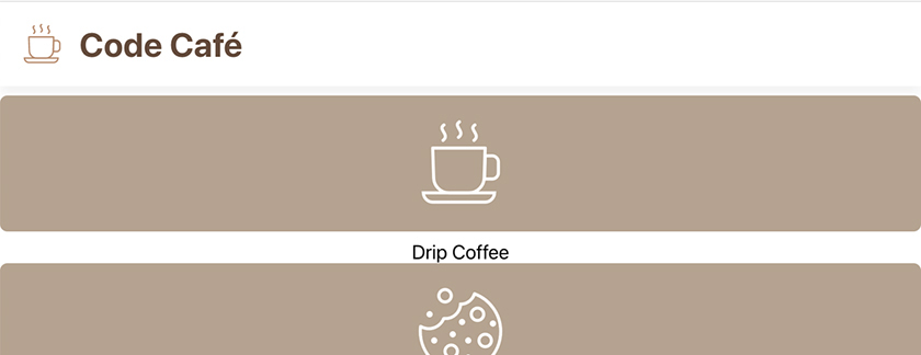 Items displayed in the browser