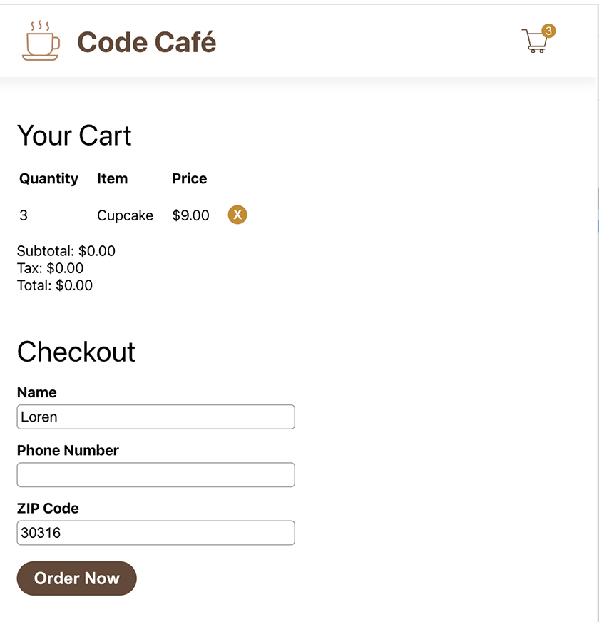Free orders for an employee of the month