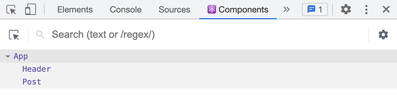 Viewing components in the React DevTools