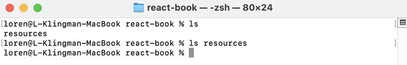 Using ls to list files in a directory on a Mac
