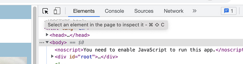 Inspect Element button