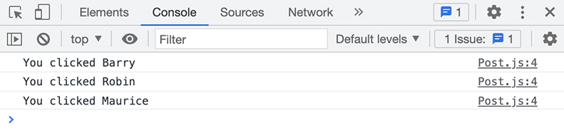 Otter names in the console