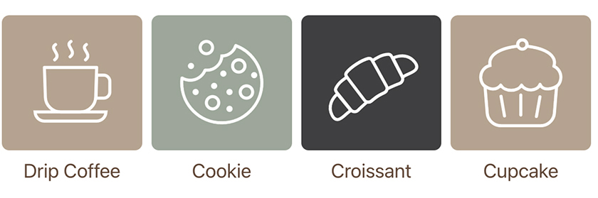 Brown thumbnail titles