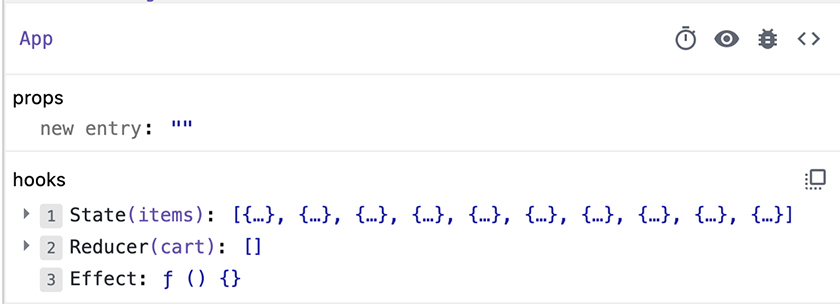 Displaying the hook names