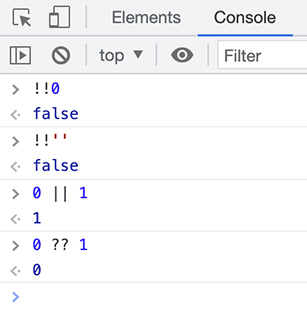 Testing values in the console