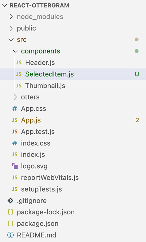 New SelectedItem.js file