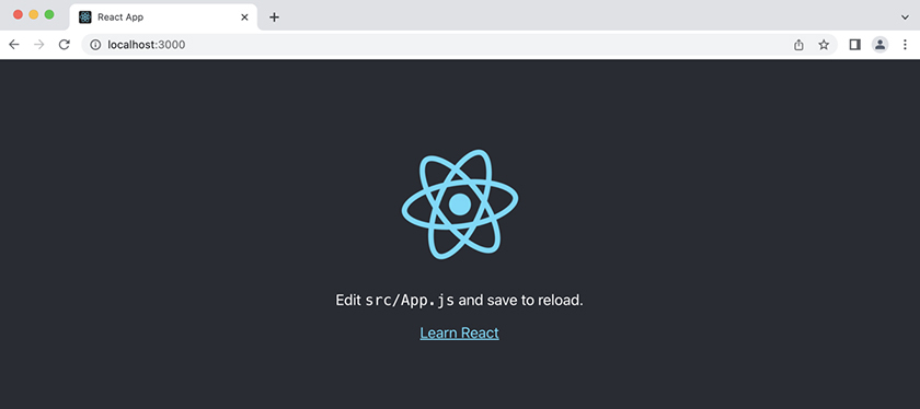 Viewing the React app in the browser