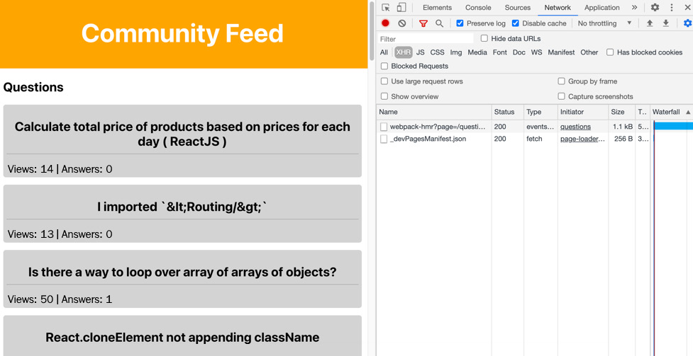 Figure 4.5 – SSR application using Next.js 