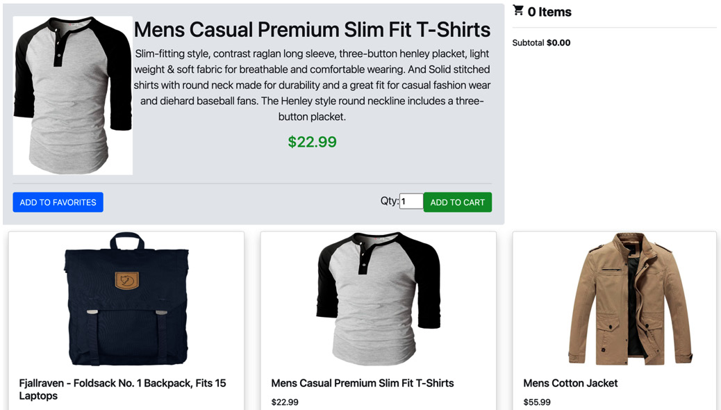 Figure 4.5 – Product details 