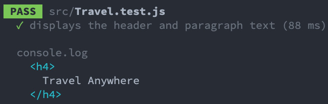 Figure 2.7 – Travel element debug 