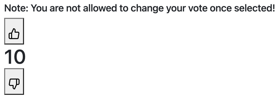 Figure 3.1 – Vote component 