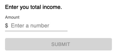 Figure 5.2 – Setting the budget income