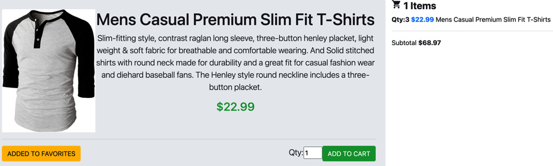 Figure 4.7 – Product added to cart