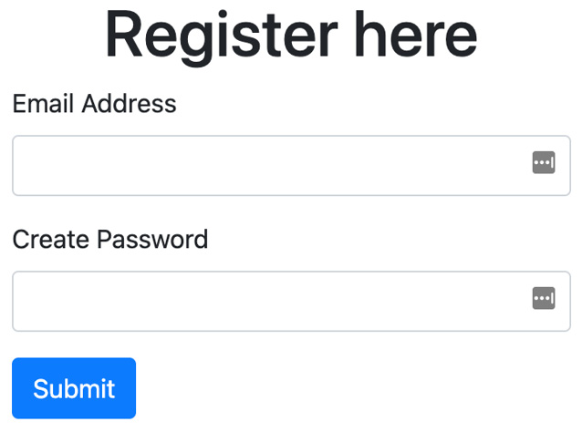 Figure 3.21 – Registration form