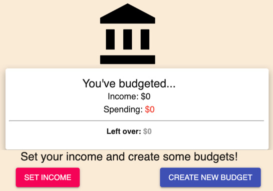 Figure 5.1 – Budget application