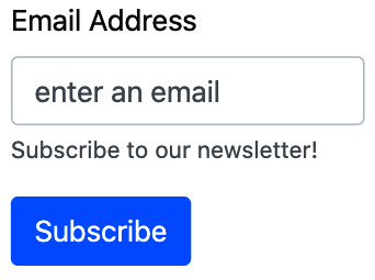 Figure 1.1 – Subscription form component