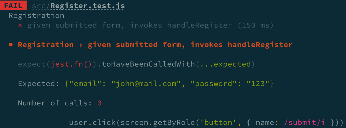 Figure 3.23 – TDD registration test step 2