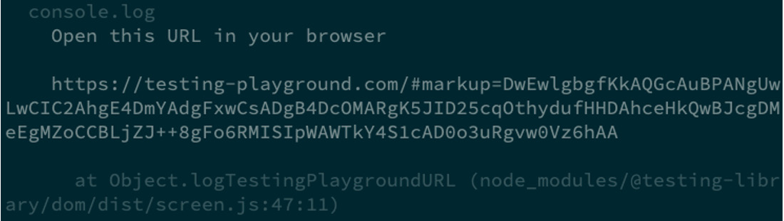 Figure 6.18 – The Testing Playground link