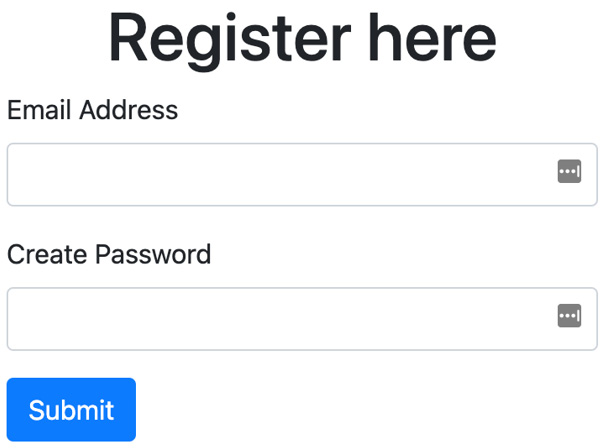 Figure 4.2 – Registration form