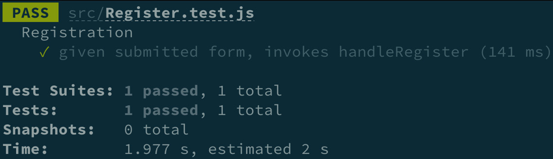 Figure 3.25 – TDD registration test step 4