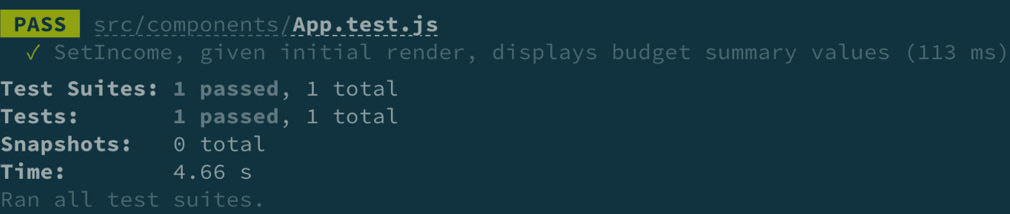 Figure 5.8 – Passing the set income test 