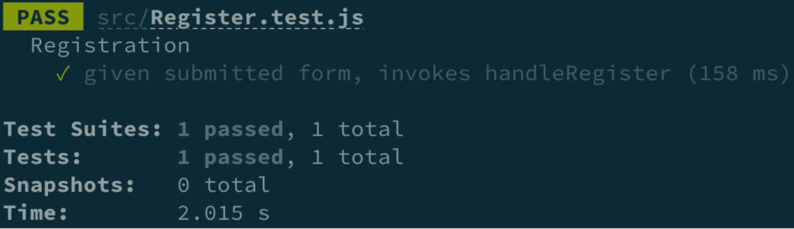 Figure 3.24 – TDD registration test step 3