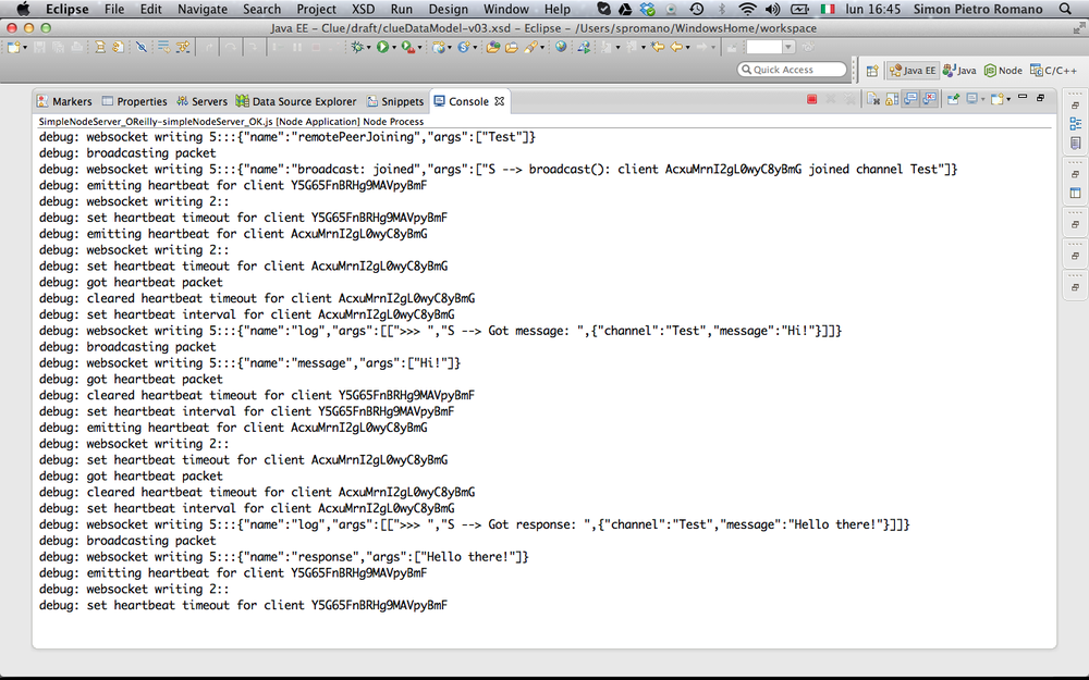 Signaling server relaying remote peer’s response