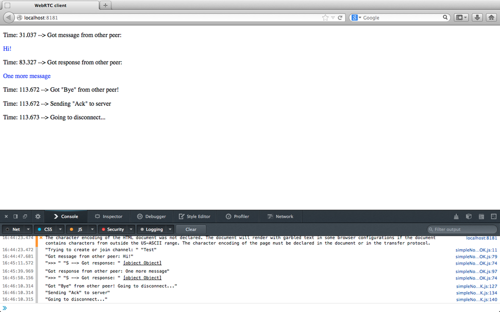 Remote peer handling relayed disconnection message and disconnecting