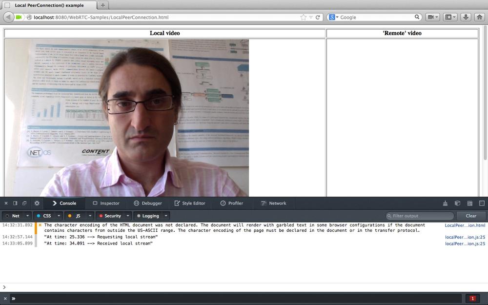 The example page after user’s consent