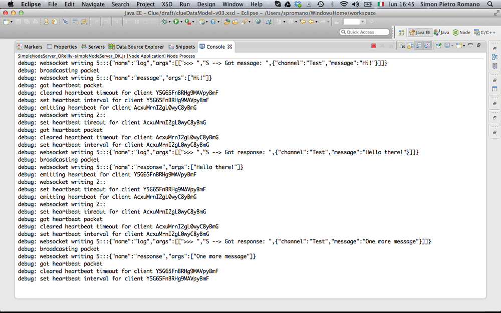 Keeping on chatting (server’s side)