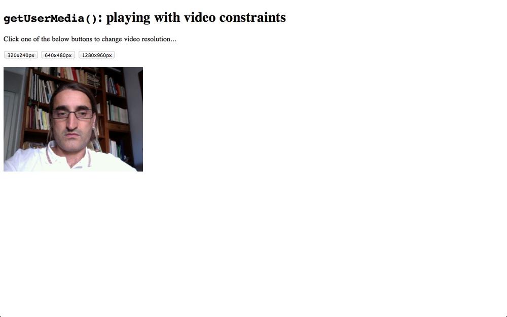 Showing 320x240 resolution video in Chrome