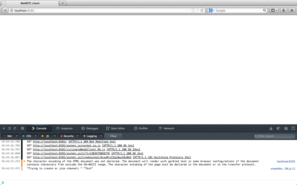 Joiner’s window after joining the channel