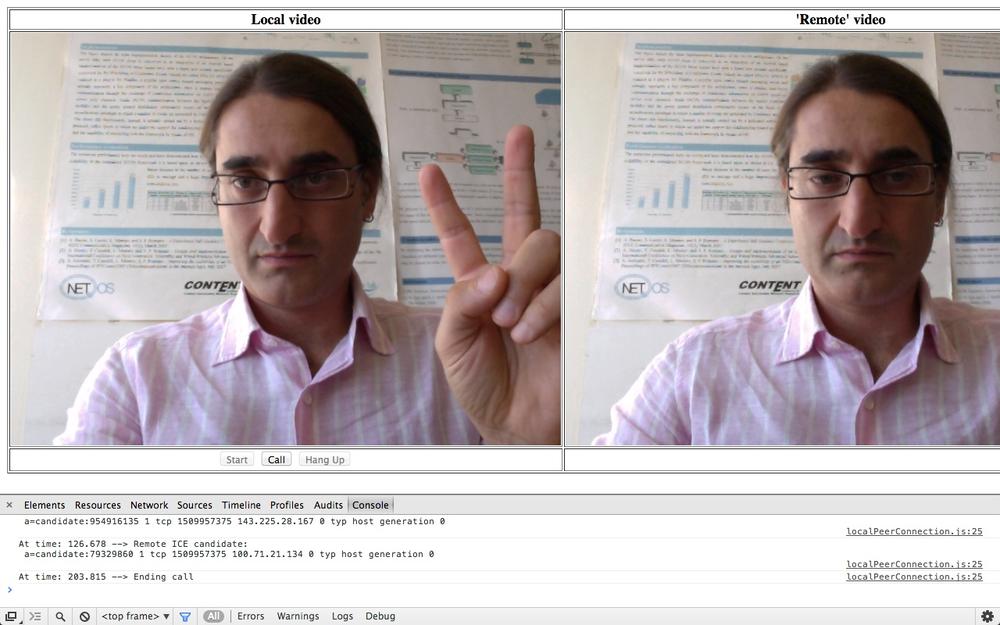 Chrome after tearing down a call
