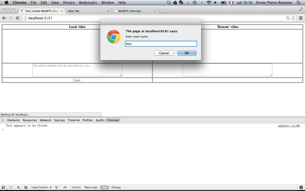 Channel Initiator join with Chrome browser
