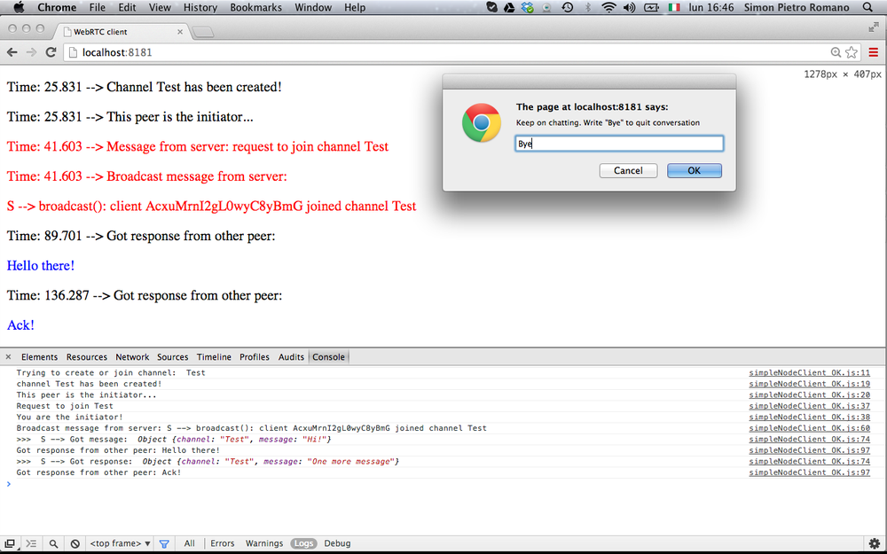 Going to close channel through ‘Bye’ message