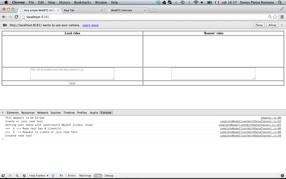 Channel Initiator asking for user’s consent